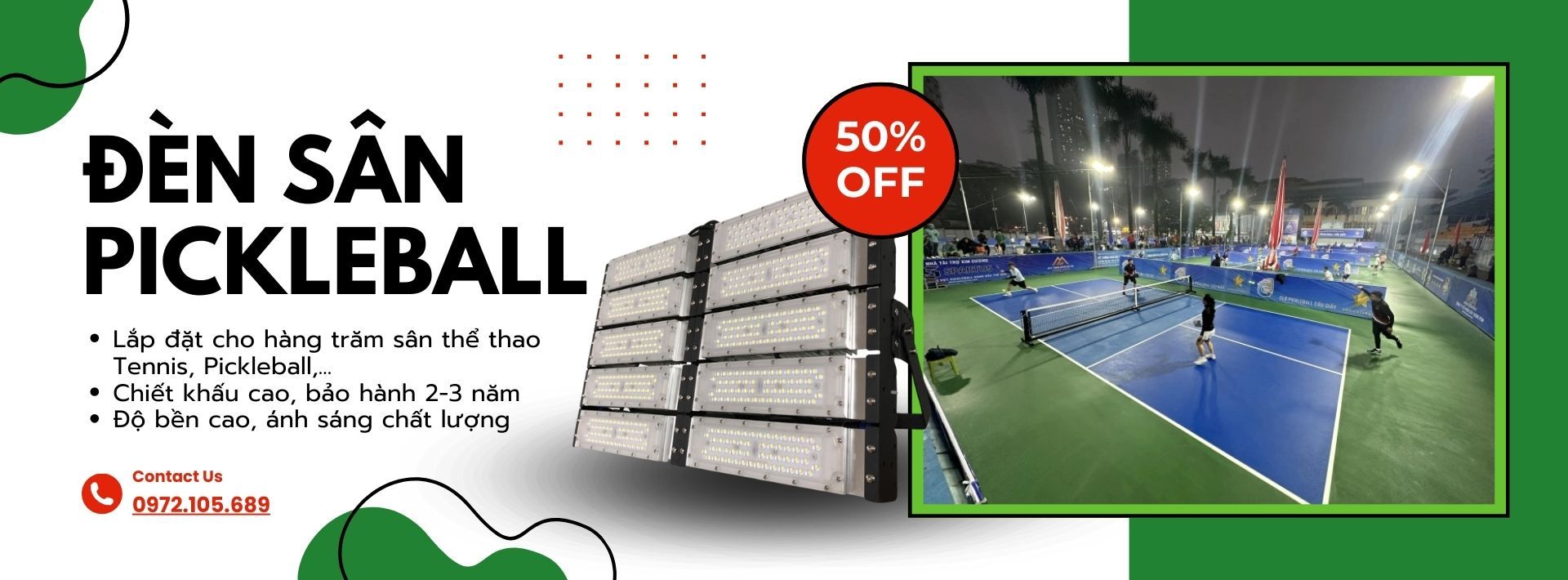 Đèn sân pickleball LTV