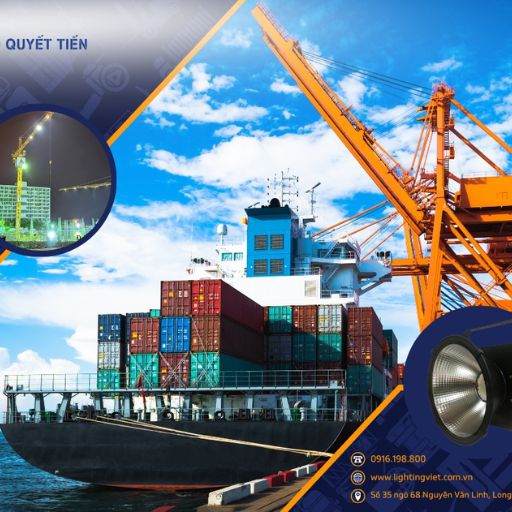 Đèn pha chiếu sáng cầu cảng