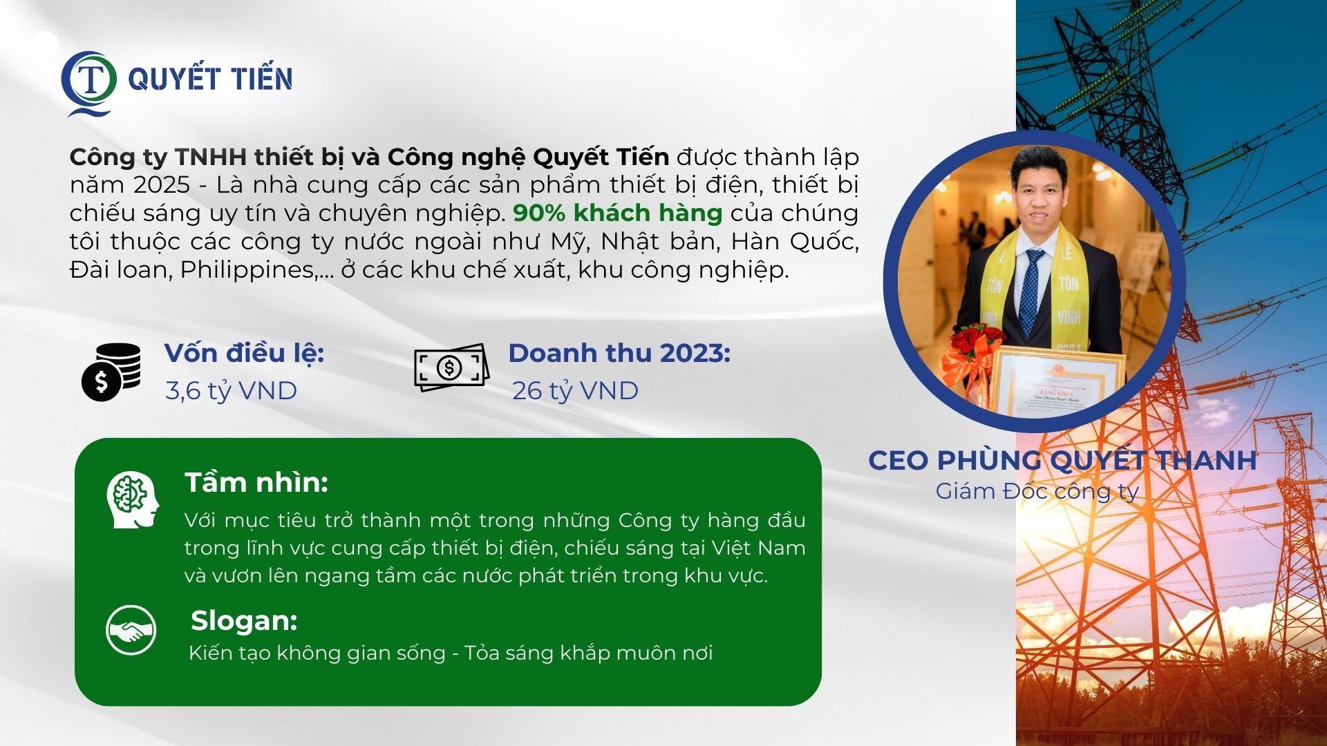 Giới thiệu về CEO Phùng Quyết Thanh giám đốc công ty Quyết Tiến