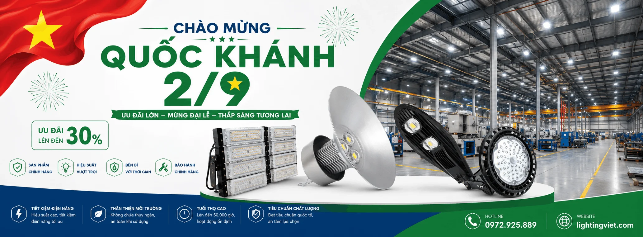 Đèn LED LTV chào mừng ngày Quốc khánh